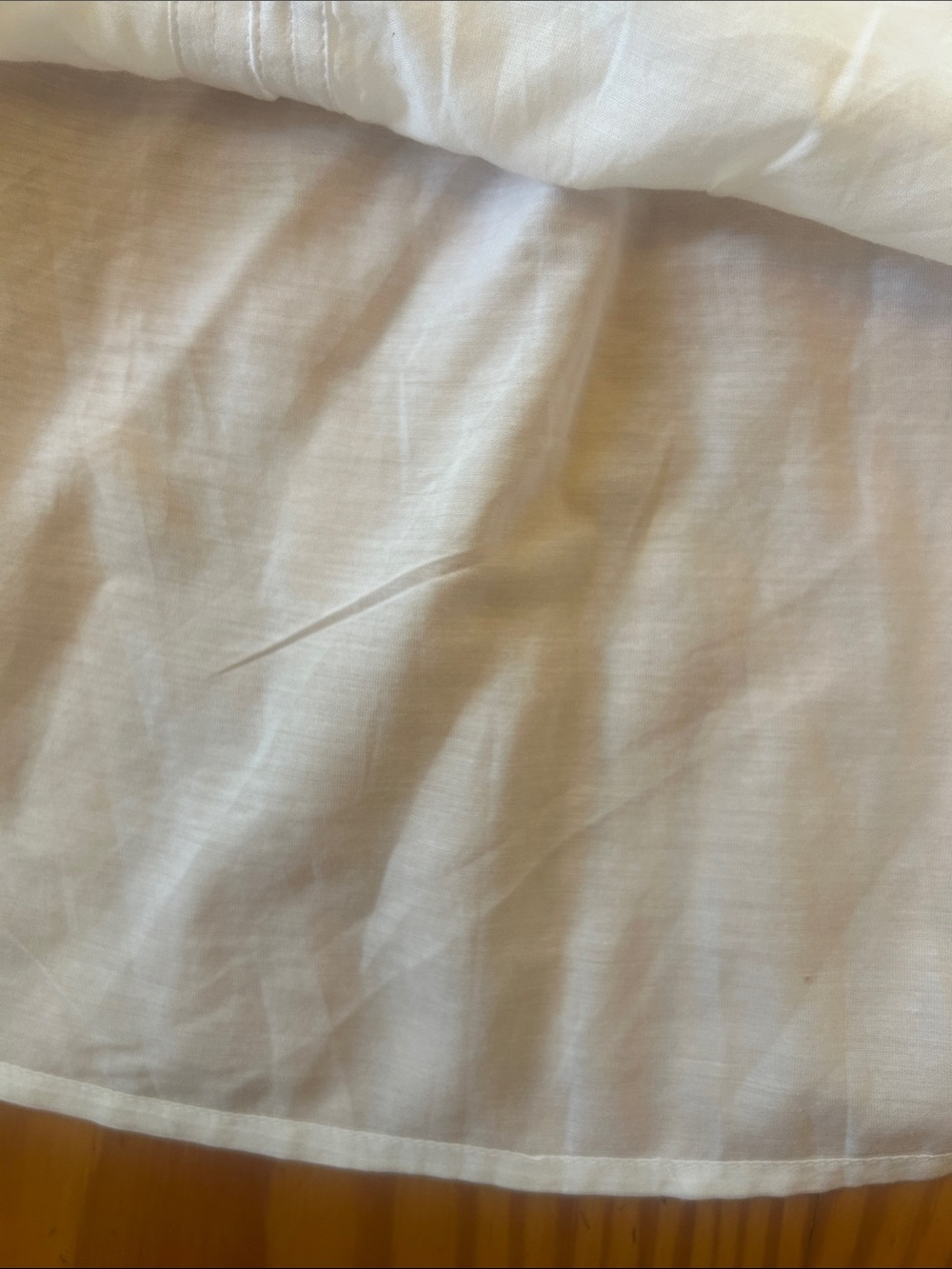 Madewell White Cotton Lace-Trim Button Front Blouse - Picture 4 of 4